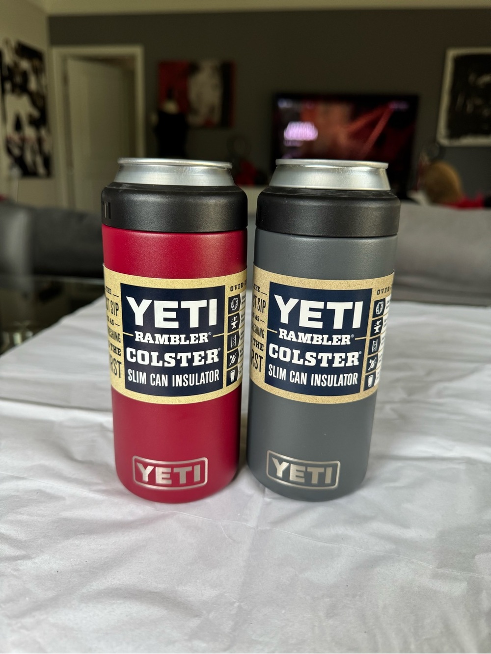 Pair of YETI Rambler Colster Slim Can Insulators